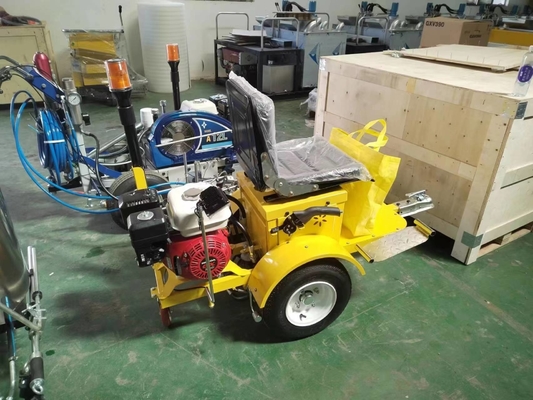 Thermoplastic Cold Spraying Ride-On Road Marking Machine Booster Gasoline